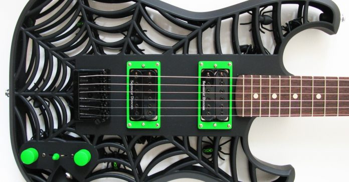 Guitarra-Aranha Guitarra com aranhas