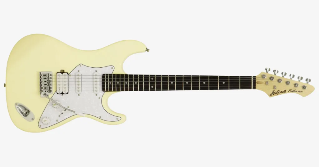 Guitarra Aria Pro II 714-STD Fullerton - VIntage White, uma das guitarras de entrada da Aria Pro II