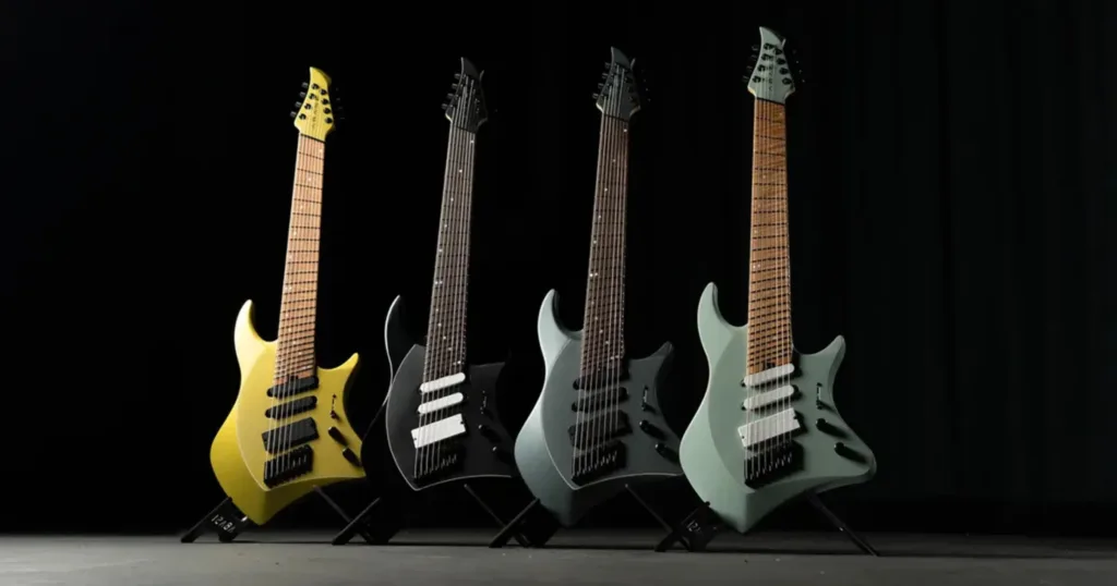 4 modelos de guitarras de 8 cordas desenvolvidas pela Abasi Concepts