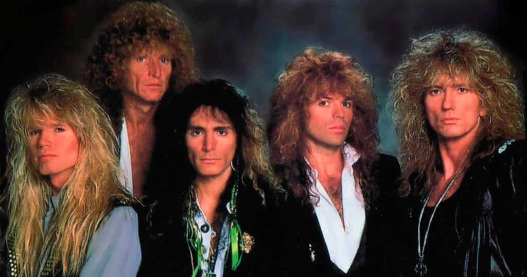 Formação do Whitenake com Steve Vai e Adrian Vandenberg
