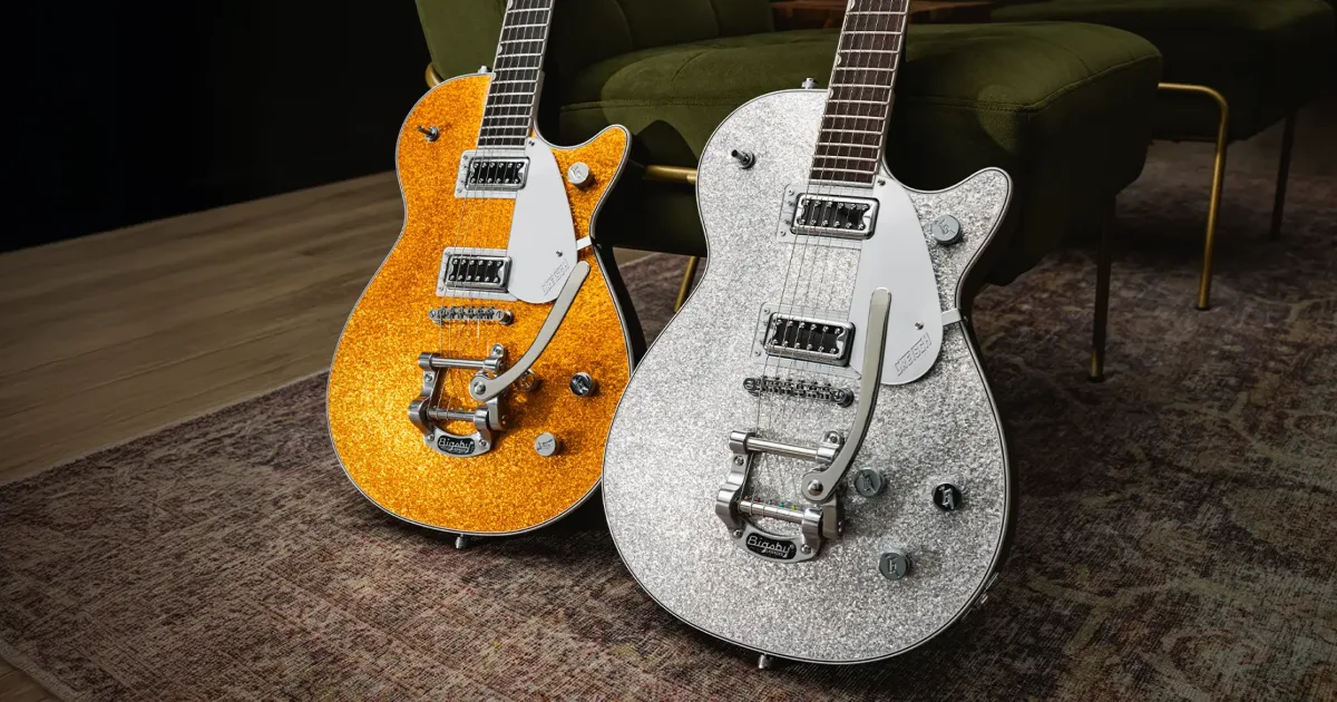 Brilho para dar e vender: Gretsch lança as guitarras Electromatic Sparkle Jet FT