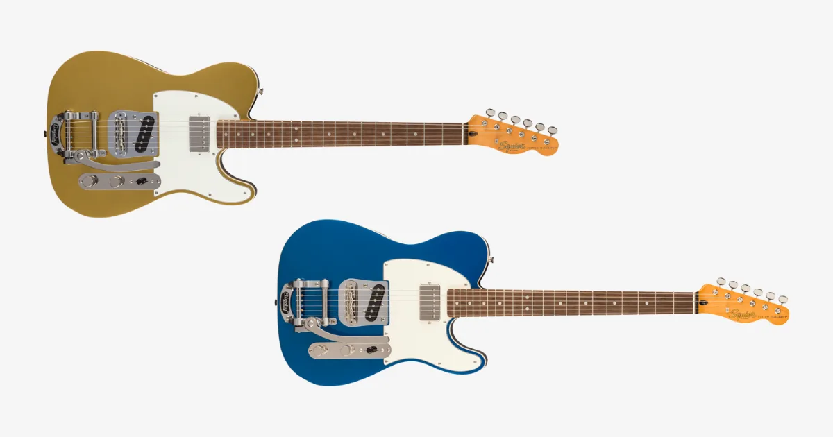 Puro charme retrô: Squier lança a guitarra Custom Telecaster SH with Bigsby