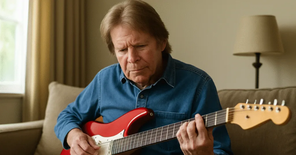 Aos 80 anos, John Fogerty revela sua rotina de prática de guitarra John Fogerty comenta sobre rotina de estudos de guitarra.