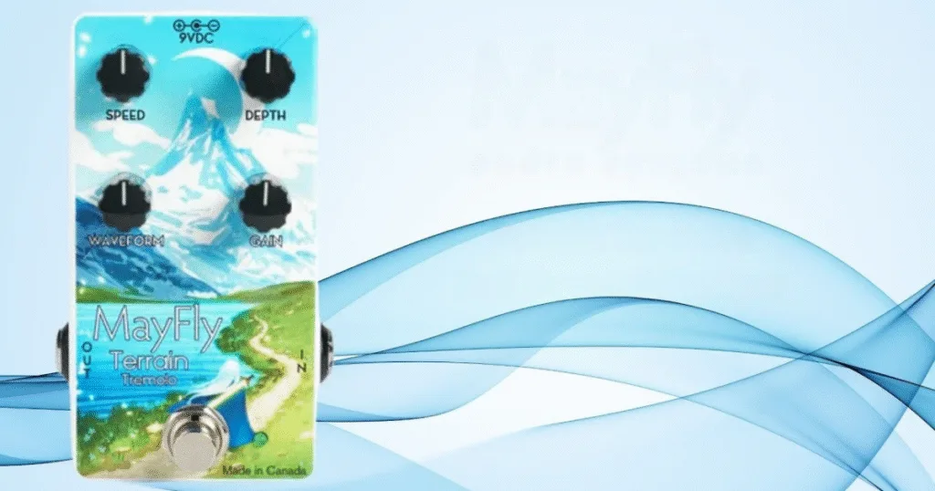 Novo pedal da MayFly Audio promete revolucionar o tremolo com recursos únicos Terrain Deluxe Harmonic Optical Tremolo, novo pedal da MayFly Audio.