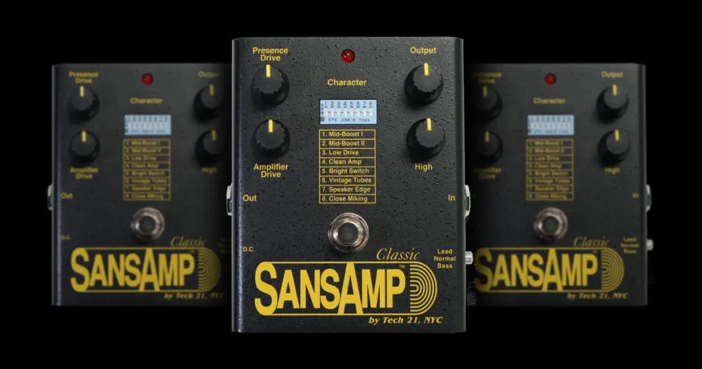 Histórico pedal SansAmp Classic retorna em edição limitada, prometendo timbres valvulados diretos.