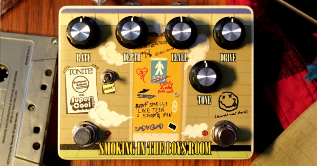 Smoking in the Boys Room traz DS-1 inspirado e chorus estilo Small Clone em um design feito à mão, revisitando sons icônicos dos anos 90.