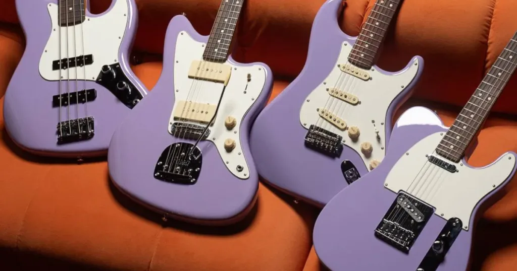 Fender apresenta série limitada Player II Lavender Haze, disponível apenas em Andertons e CME, com novas opções tonais.