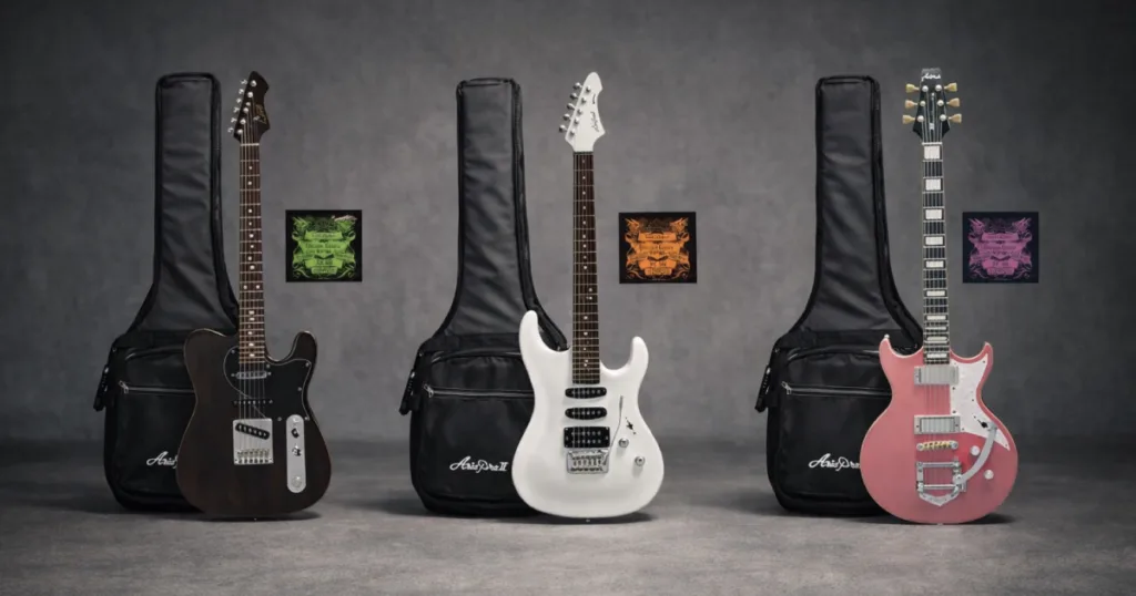 Kits da Aria Pro II oferecem guitarras e acessórios com ótimo custo-benefício A Aria Pro II lança kits completos para guitarristas, combinando som, estilo e economia. Aproveite preços especiais antes que acabem!