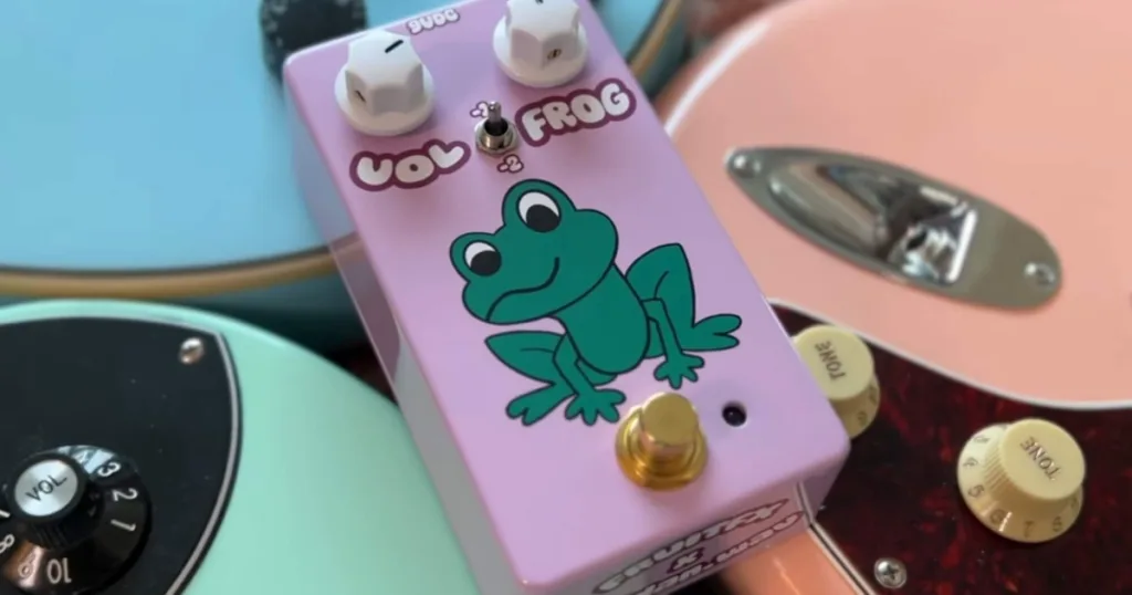 FruitFX apresenta o Frog Pedal, oitavador analógico criado com Jordan Wav que mistura synth, fuzz e dinâmica sensível ao toque.