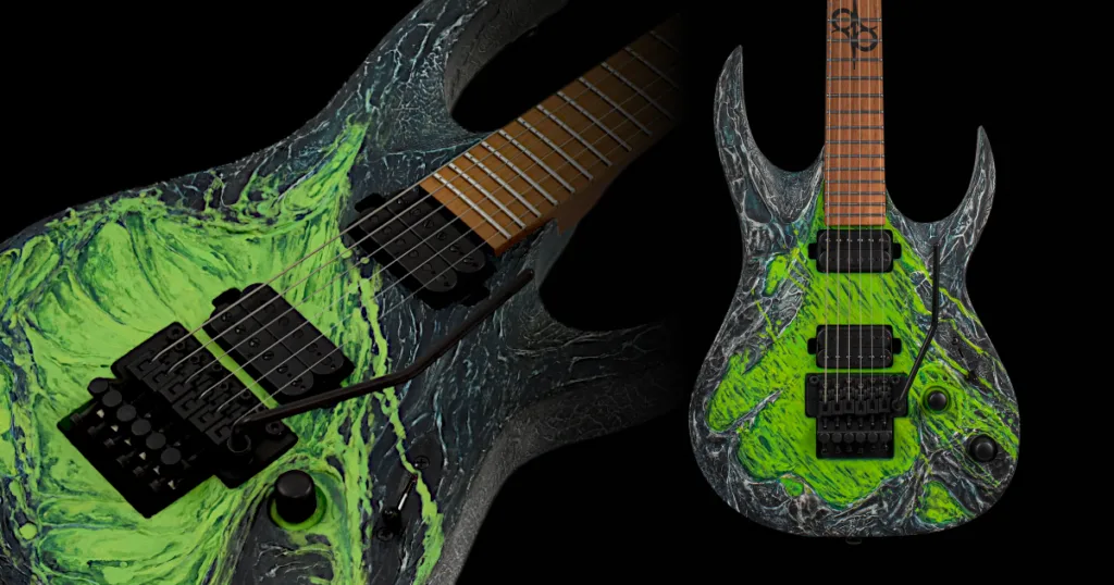 Solar aposta no terror espacial com nova guitarra pintada à mão