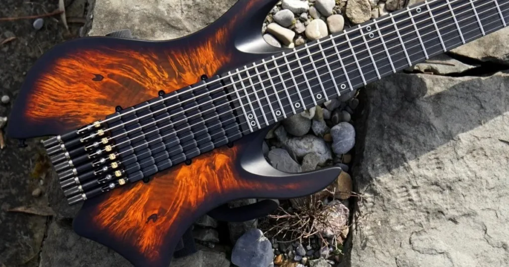 64 captadores, zero limites: a guitarra que pode reinventar a gravação Sistema com 64 captadores grava cada corda de forma independente.