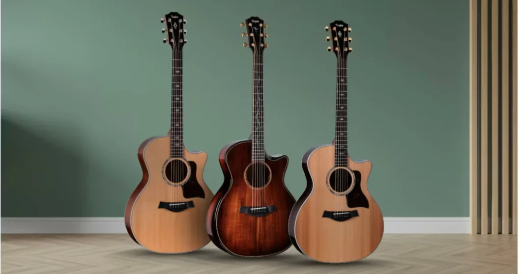 Taylor amplia linha Grand Auditorium com novos modelos e tecnologias avançadas.