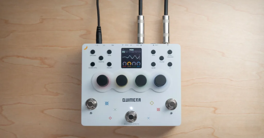 Conheça o Quimera, pedal polifônico com sampler, MIDI e arquitetura profunda para guitarristas.