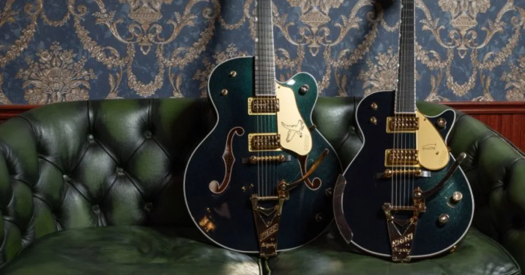 Gretsch revive clássicos de 1958 com Penguin e Falcon em edição limitada Emerald Night Gretsch apresenta guitarras premium com acabamento Emerald Night e proposta inspirada em seus modelos clássicos.
