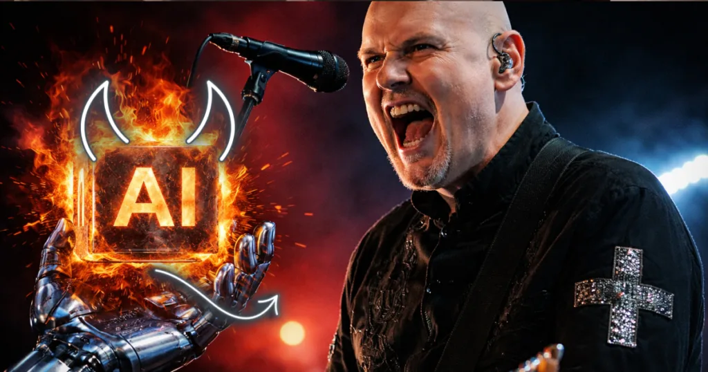 “Pacto com o diabo”: Billy Corgan dispara contra uso de IA na música