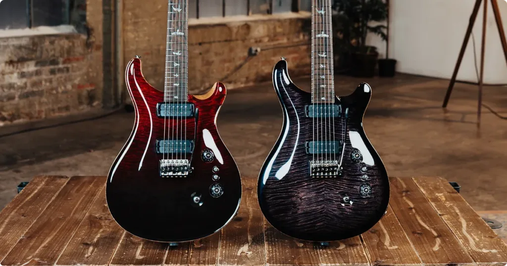 Guitarras PRS ganham edição limitada com tampo em madeira de mangueira e foco em sustentabilidade.