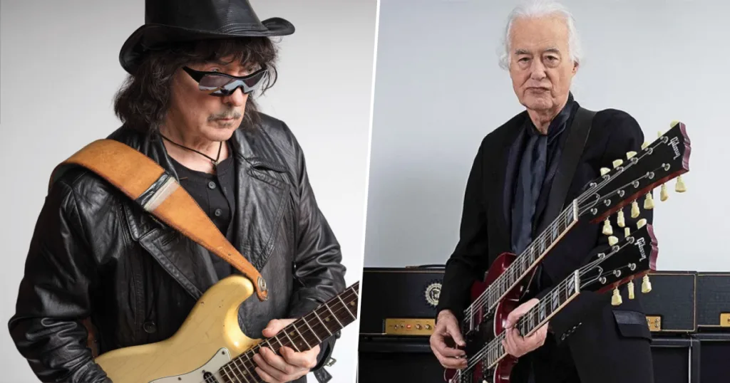 Blackmore também recordou elogios feitos por Jimmy Page e reforçou o respeito mútuo entre os dois ícones do rock clássico.