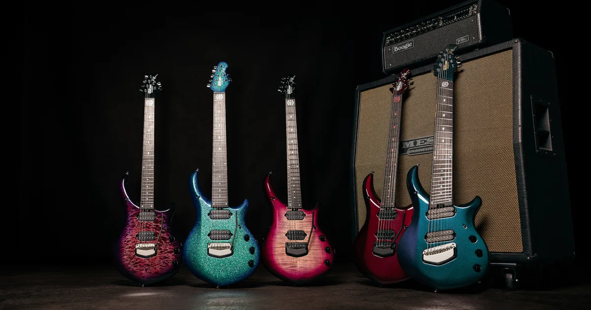 Ernie Ball Music Man apresenta linha Majesty Premium Select com versões de até 8 cordas e visual ultra sofisticado