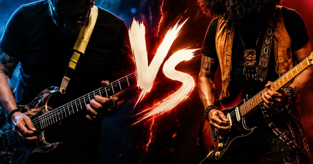 Guitar Pool Brasil: último duelo das oitavas coloca técnica moderna contra improviso visceral Episódio colocou frente a frente a construção meticulosa de timbres modernos e uma abordagem baseada em improviso e emoção.