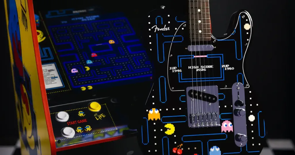 Fender celebra os 45 anos de PAC-MAN com Telecaster temática em edição limitada