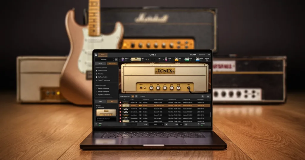 Coleção para TONEX utiliza amplificadores históricos vindos de acervos ligados à Capitol Records e coleções europeias de Marshall vintage.