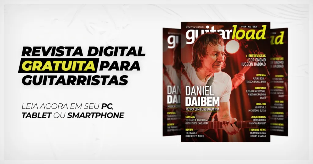 Nova edição da Revista Guitarload sugere ruptura com a visão tradicional do instrumento e destaca a guitarra microtonal Guitarload 149 traz reflexão sobre o futuro da guitarra, microtonalidade e análises de equipamentos.