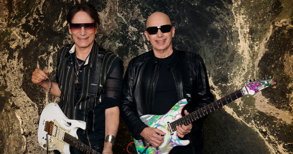 Satriani questiona faixa com “18 guitarras” de Vai em novo álbum do SatchVai Projeto SatchVai traz arranjos complexos e múltiplas camadas de guitarra, segundo Joe Satriani.