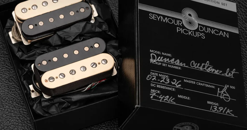 Novo set comemorativo recria características dos primeiros captadores Duncan Custom produzidos pela Seymour Duncan.