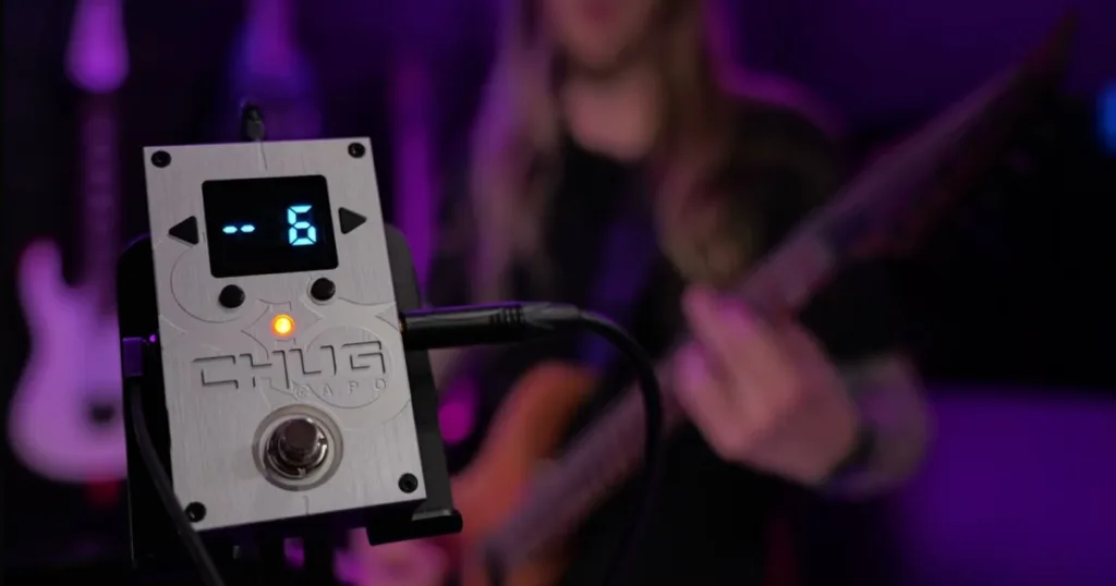 Chug Capo promete resposta mais rápida e maior transparência sonora para guitarristas que utilizam afinações alternativas.