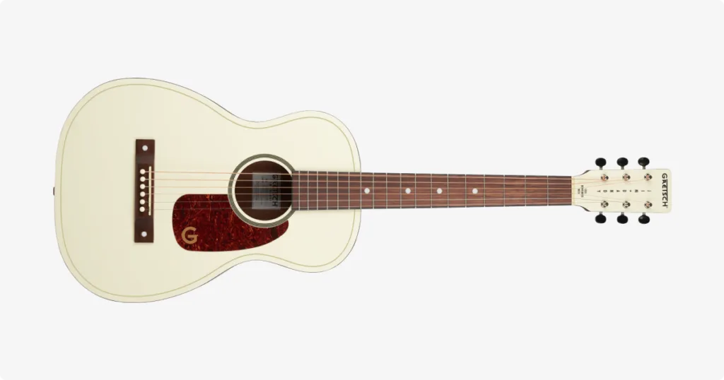 Conheça o Gretsch Jim Dandy Parlor Limited Vintage White, novo violão acústico da marca com acabamento exclusivo e proposta voltada para folk, blues e country.