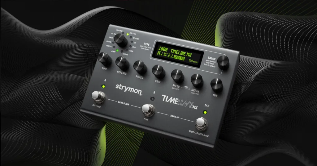 Com dois efeitos simultâneos e novos algoritmos, o TimeLine MX redefine o conceito de pedal de delay profissional.