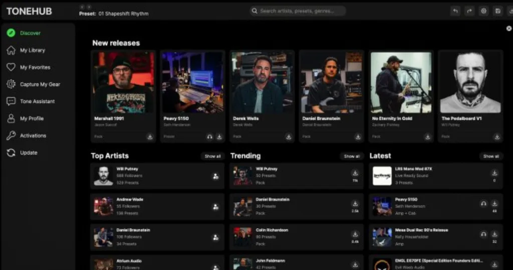 Saiba como faturar com seus timbres de guitarra na STL Tones, que abre royalties para todos os usuários Plataforma abre sistema de royalties e permite monetização de timbres dentro do ToneHub e ControlHub.