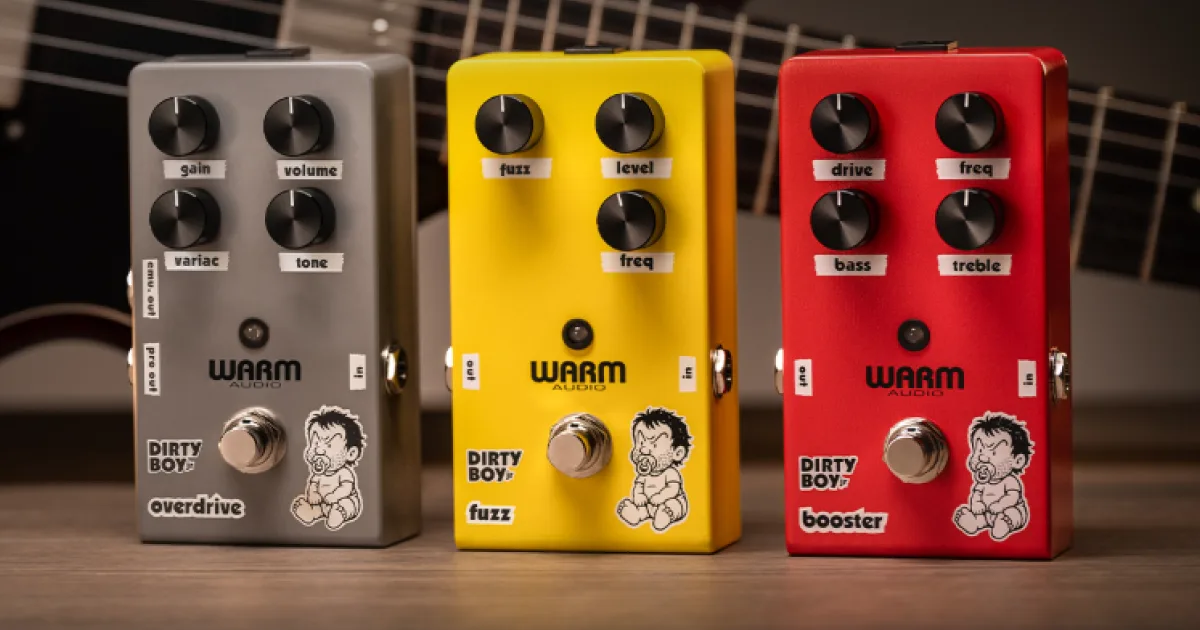 Warm Audio amplia linha Dirty Boy Jr. com três pedais inspirados em clássicos boutique da Dirty Boy Pedals