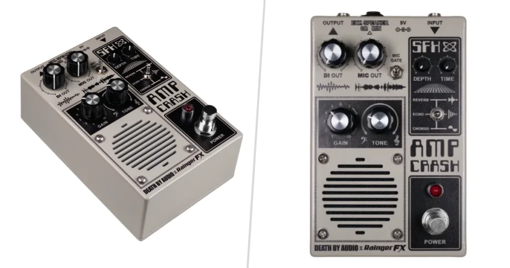 Com amplificador real de 3 watts, microfone e alto-falante interno, Amp Crash leva a ideia de pedal de efeitos a outro território.