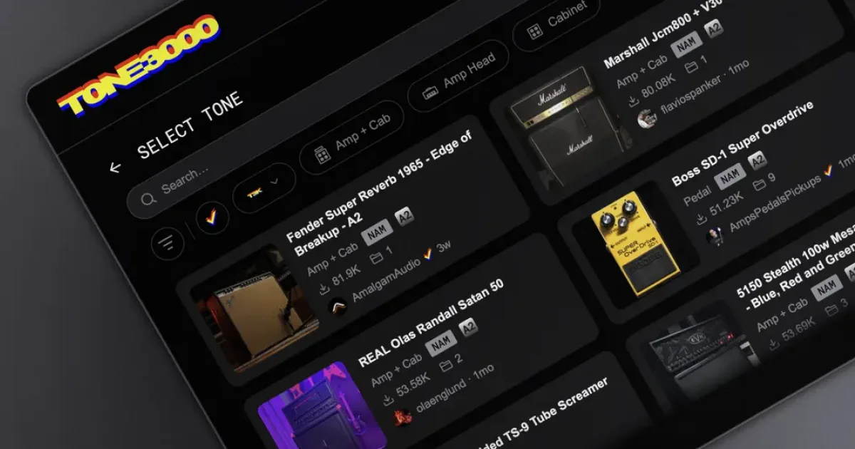 TONE3000 atualiza plugin gratuito com Pitch Shift, busca nativa e menos uso de CPU