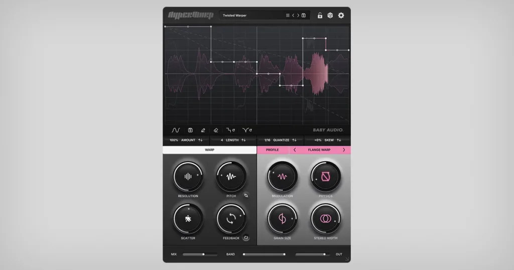 Baby Audio lança HyperWarp, plugin que transforma gravações em glitches e texturas granulares Conheça o HyperWarp, novo plugin da Baby Audio que transforma gravações de guitarra e outros áudios com repetições, inversões e mudanças de velocidade.
