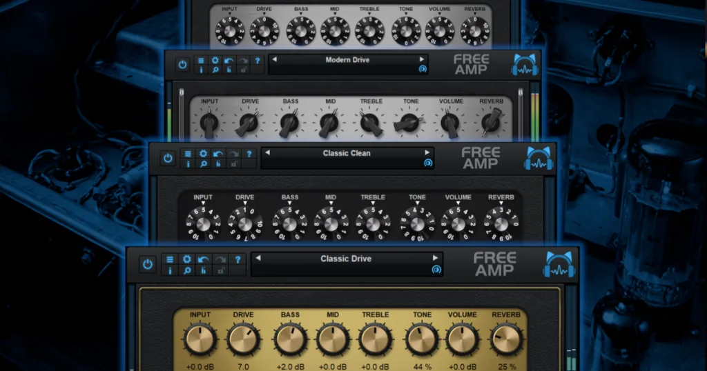 Free Amp 2.0 mantém os modelos da versão anterior e amplia os recursos de MIDI, personalização de timbres e navegação por presets.